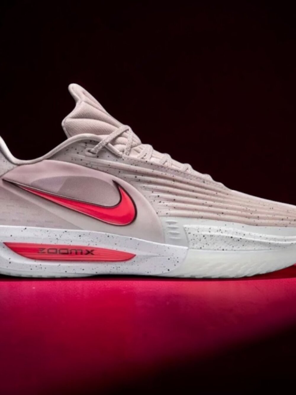 Nike GT Cut 3 Turbo 'Reed Sheppard' Mens Basketball Shoe Grey/Crimson HV9918 001